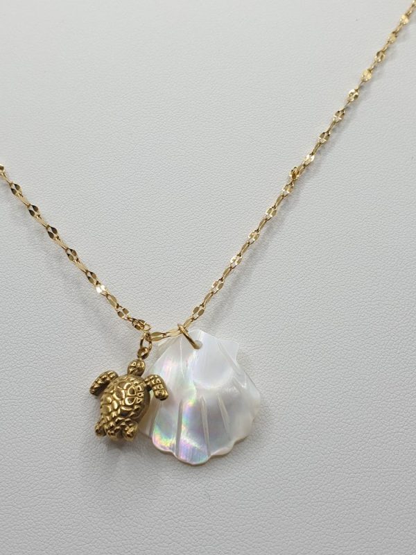 chaine acier inoxydable coquina , sur moderne-bijoux.fr - Bijoux ethniques & Femmes du monde