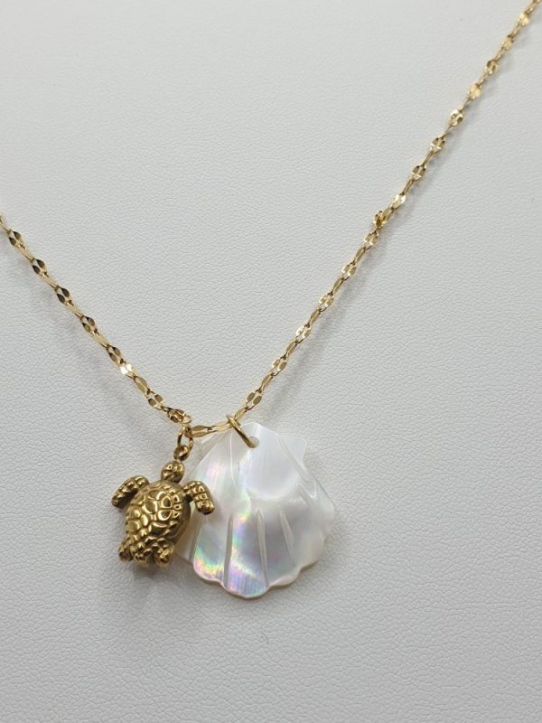 chaine acier inoxydable coquina , sur moderne-bijoux.fr - Bijoux ethniques & Femmes du monde