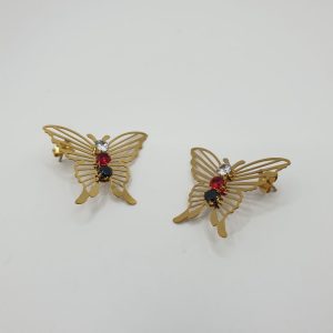 collier & boucles acier inoxydable papillona , sur moderne-bijoux.fr - bijoux ethniques & Femmes du monde