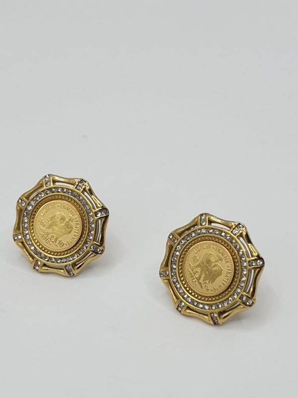 boucles oreilles acier inoxydable Molena, sur moderne-bijoux.fr - Bijoux ethniques & Femmes du monde