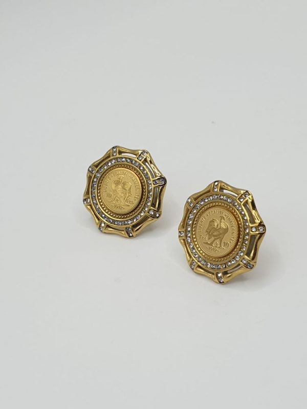 boucles oreilles acier inoxydable Molena, sur moderne-bijoux.fr - Bijoux ethniques & Femmes du monde