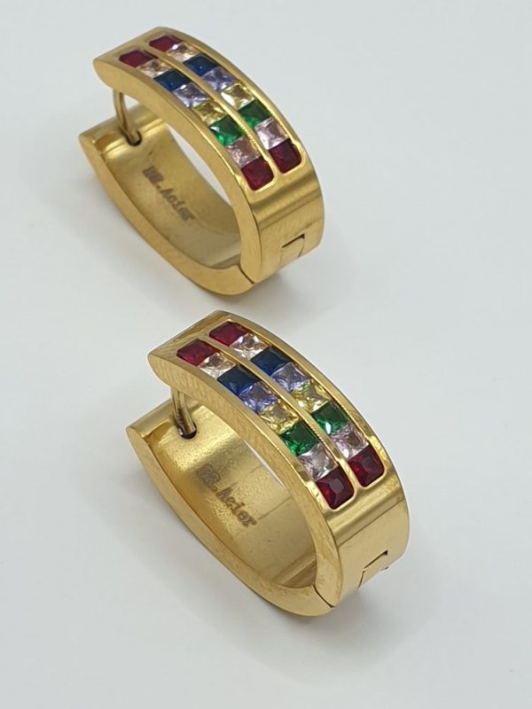 boucles oreilles acier inoxydable theora , sur moderne-bijoux.fr - Bijoux ethniques & Femmes du monde