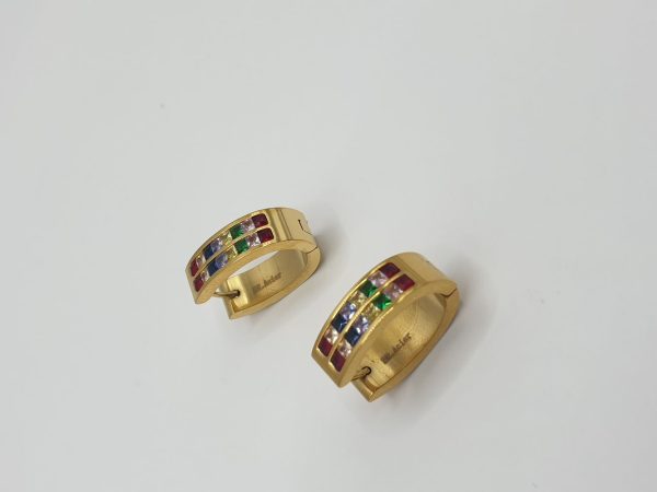 boucles oreilles acier inoxydable theora , sur moderne-bijoux.fr - Bijoux ethniques & Femmes du monde