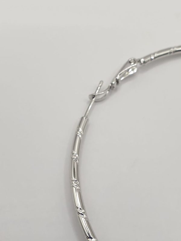 Boucles d'oreilles CREOLE BLANC – Image 5