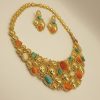 collier & boucles oreilles augustina , sur moderne-bijoux.fr - Bijoux ethniques & Femmes du monde