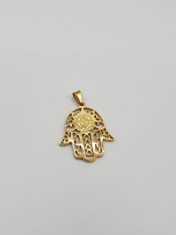 pendentif acier inoxydable main-de-fatima , moderne-bijoux, sur moderne-bijoux.fr - Bijoux ethniques & Femmes du monde