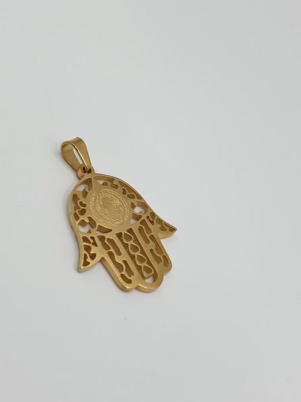 pendentif acier inoxydable main-de-fatima , moderne-bijoux, sur moderne-bijoux.fr - Bijoux ethniques & Femmes du monde