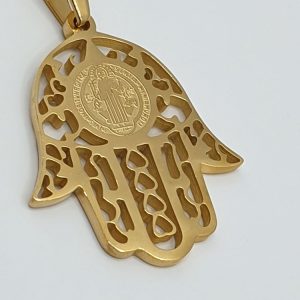 pendentif acier inoxydable main-de-fatima , moderne-bijoux, sur moderne-bijoux.fr - Bijoux ethniques & Femmes du monde