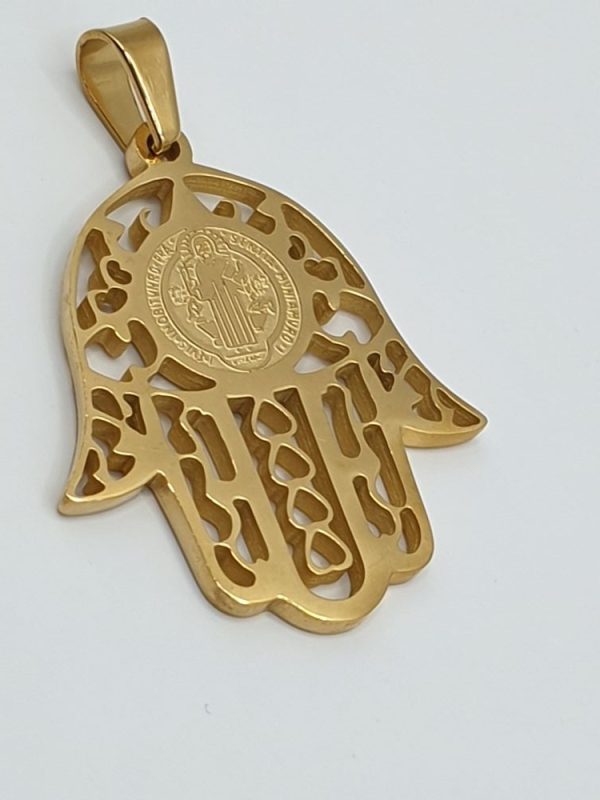 pendentif acier inoxydable main-de-fatima , moderne-bijoux, sur moderne-bijoux.fr - Bijoux ethniques & Femmes du monde