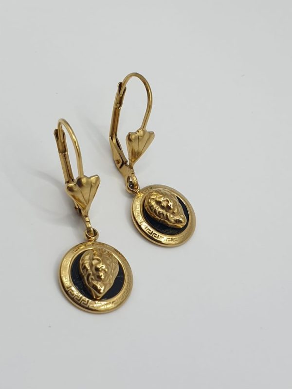 boucles oreilles acier inoxydable lionne , sur moderne-bijoux.fr - Bijoux ethniques & Femmes du monde