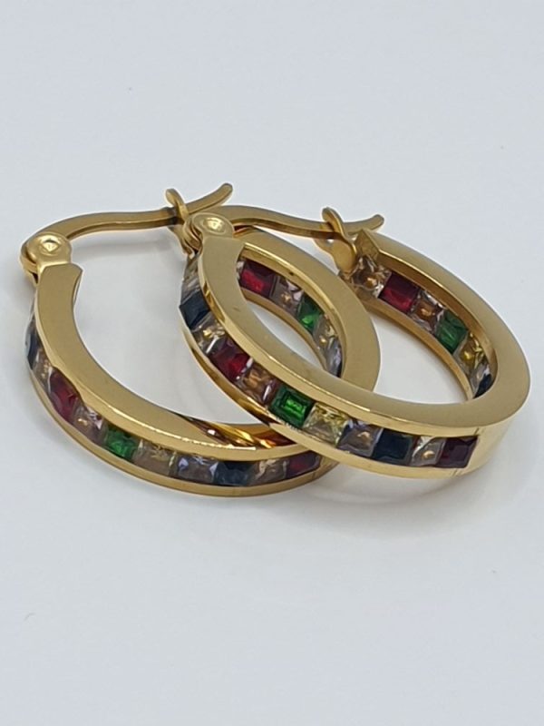 boucles oreilles acier inoxydable olga , sur moderne-bijoux.fr - Bijoux ethniques & Femmes du monde