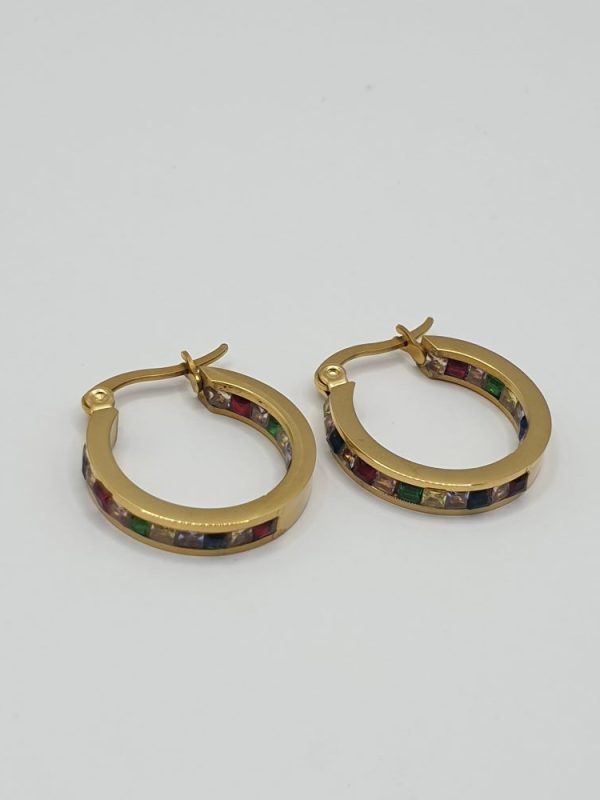 boucles oreilles acier inoxydable olga , sur moderne-bijoux.fr - Bijoux ethniques & Femmes du monde