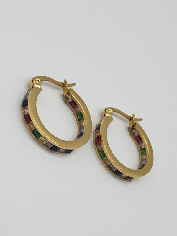boucles oreilles acier inoxydable olga , sur moderne-bijoux.fr - Bijoux ethniques & Femmes du monde