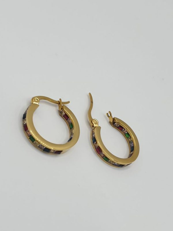 boucles oreilles acier inoxydable olga , sur moderne-bijoux.fr - Bijoux ethniques & Femmes du monde