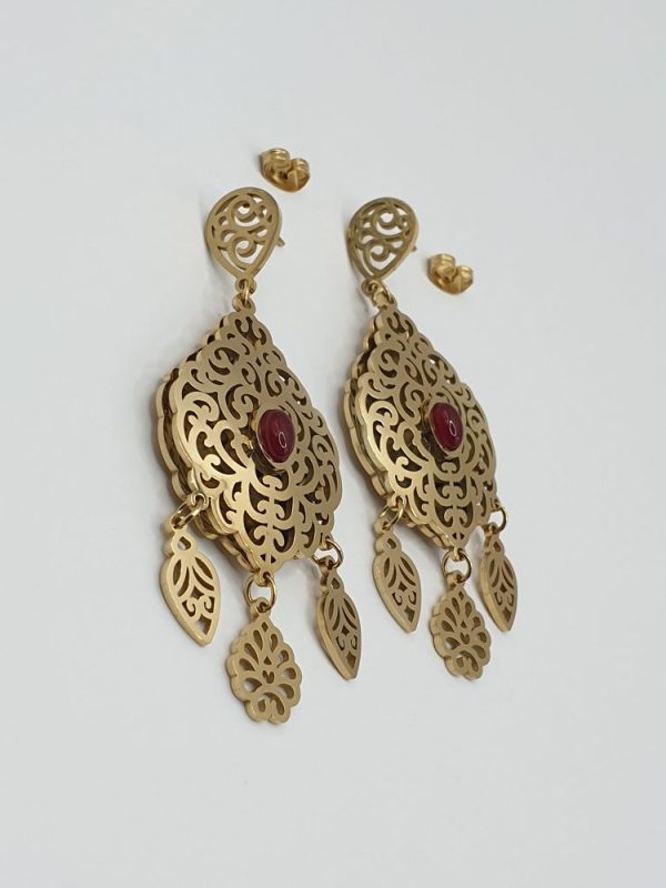 boucles oreilles acier inoxydable tarina , sur moderne-bijoux.fr - Bijoux ethniques & Femmes du monde