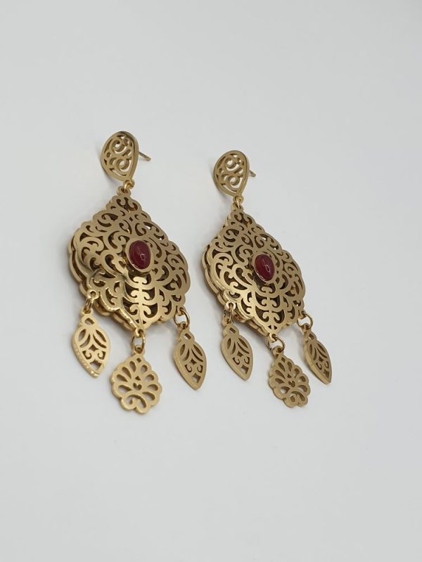 boucles oreilles acier inoxydable tarina , sur moderne-bijoux.fr - Bijoux ethniques & Femmes du monde