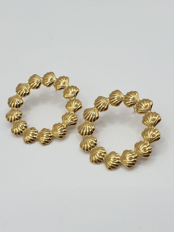 boucles oreilles acier inoxydable trissana , sur moderne-bijoux.fr - Bijoux ethniques & Femmes du monde
