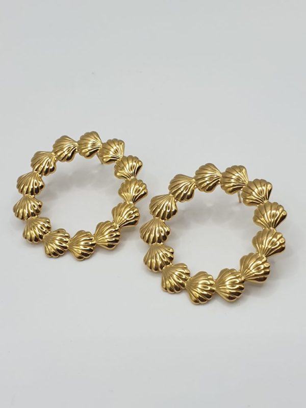 boucles oreilles acier inoxydable trissana , sur moderne-bijoux.fr - Bijoux ethniques & Femmes du monde