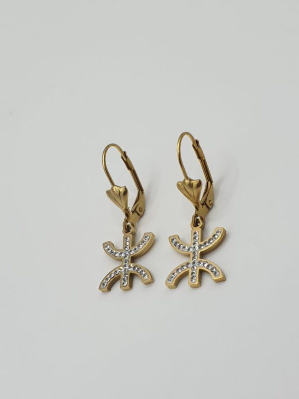 boucles oreilles acier inoxydable berbères , sur moderne-bijoux.fr - Bijoux ethniques & Femmes du monde