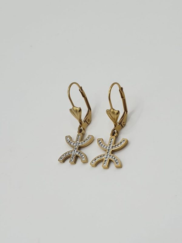 boucles oreilles acier inoxydable berbères , sur moderne-bijoux.fr - Bijoux ethniques & Femmes du monde