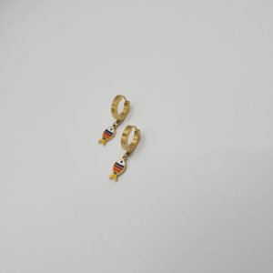 Boucles oreilles acier inoxydable irlanda , sur moderne-bijoux.fr -Bijoux ethniques & Femmes du monde