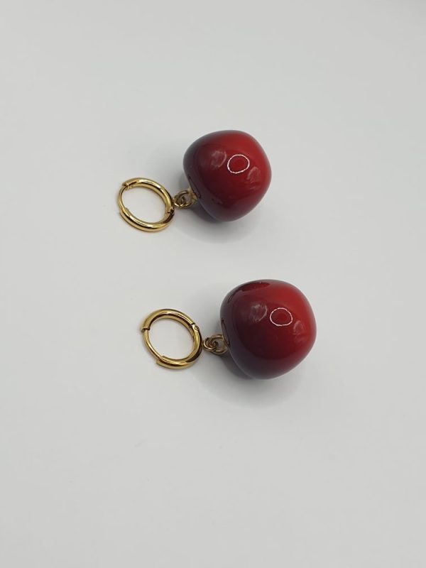 Boucles d'oreilles acier inoxydable CERISE