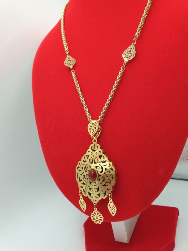 collier sautoir acier inoxydable sachana , sur moderne-bijoux.fr - Bijoux ethniques & Femmes du monde