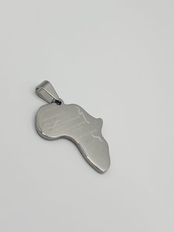 Pendentif Afrique acier inoxydable JUPU, sur moderne-bijoux.fr