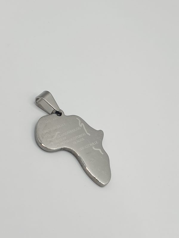 Pendentif Afrique acier inoxydable JUPU, sur moderne-bijoux.fr