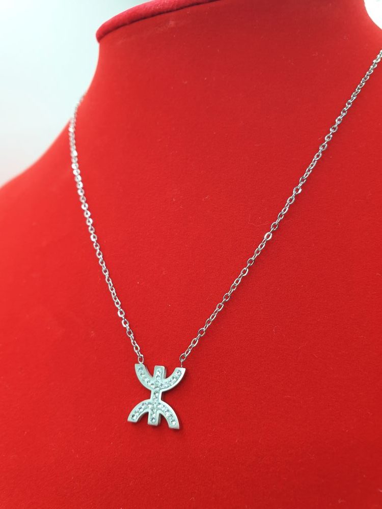 collier acier inoxydable berbere hollanda , sur moderne-bijoux.fr - Bijoux ethnique & Femmes du monde