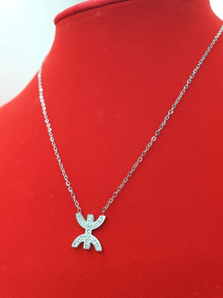 collier acier inoxydable berbere hollanda , sur moderne-bijoux.fr - Bijoux ethnique & Femmes du monde