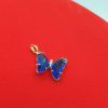 collier boucles acier papillon blue , sur moderne-bijoux.fr - Bijoux ethniques & Femmes du monde
