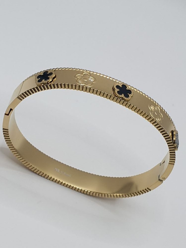 bracelet acier inoxydable fleur , sur moderne-bijoux.fr - Bijoux ethniques & Femmes du monde