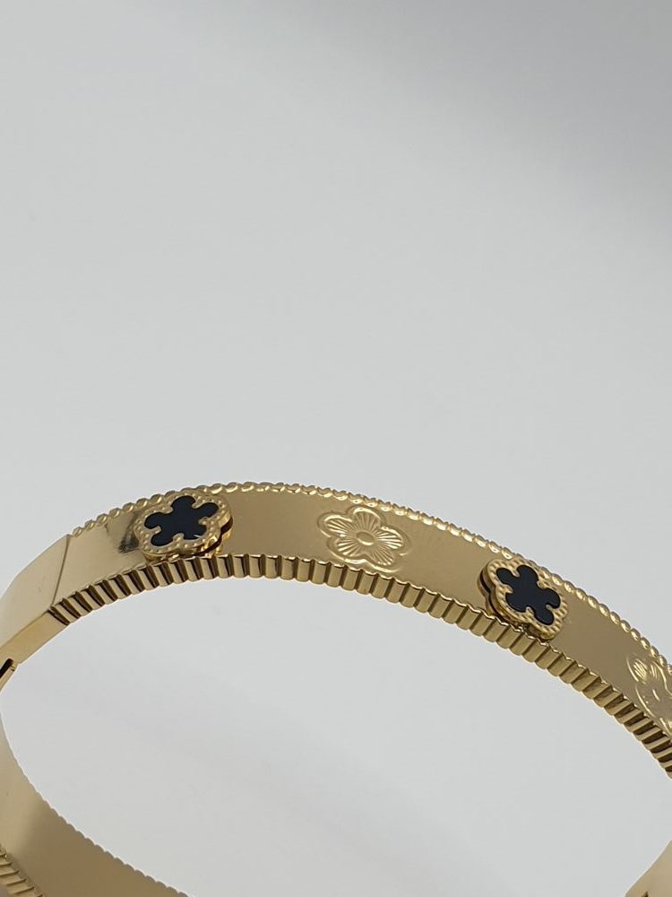 bracelet acier inoxydable fleur , sur moderne-bijoux.fr - Bijoux ethniques & Femmes du monde