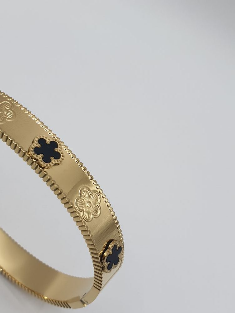 bracelet acier inoxydable fleur , sur moderne-bijoux.fr - Bijoux ethniques & Femmes du monde