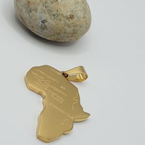 pendentif acier inoxydable Afrique bona , sur moderne-bijoux.fr - Bijoux ethniques & Femmes du monde