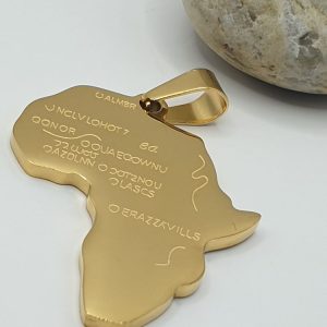 pendentif acier inoxydable Afrique bona , sur moderne-bijoux.fr - Bijoux ethniques & Femmes du monde