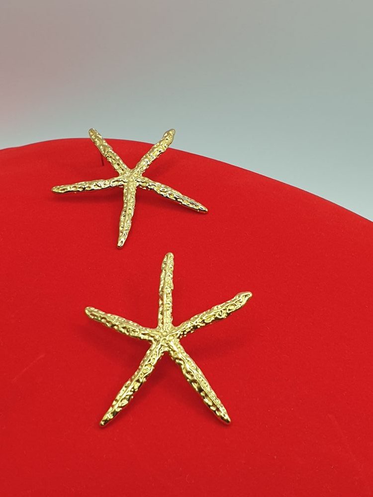 boucles oreilles acier inoxydable étoile d -mer , sur moderne-bijoux.fr - bijoux ethniques & Femmes du monde