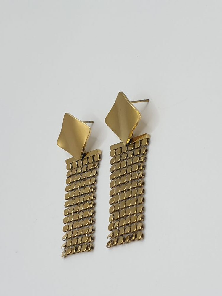 boucles oreilles acier inoxydable marieta , sur moderne-bijoux.fr - Bijoux ethniques & Femmes du monde