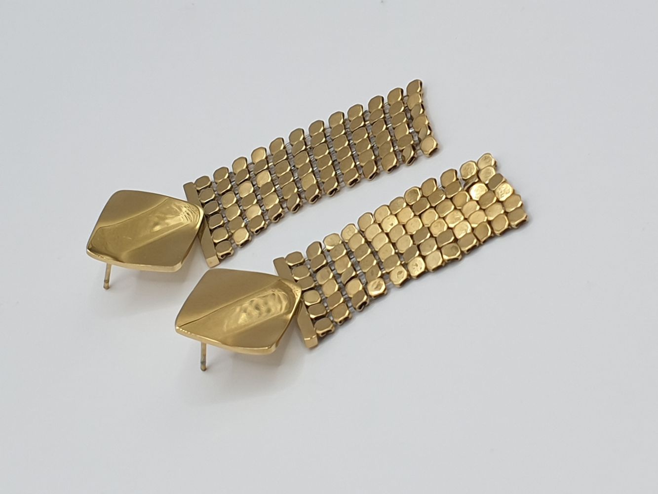 boucles oreilles acier inoxydable marieta , sur moderne-bijoux.fr - Bijoux ethniques & Femmes du monde