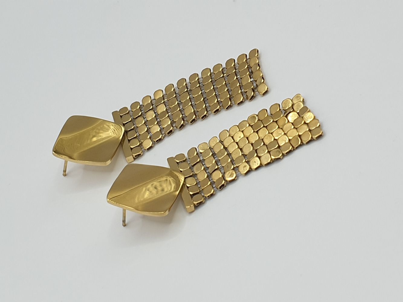 boucles oreilles acier inoxydable marieta , sur moderne-bijoux.fr - Bijoux ethniques & Femmes du monde