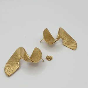 boucles oreilles acier inoxydable torsana , sur moderne-bijoux.fr - bijoux ethniques & Femmes du monde