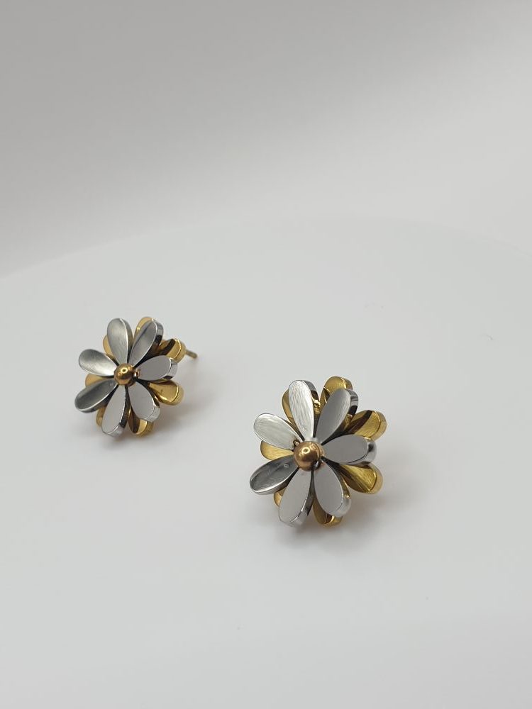 collier & boucles acier inoxydable Gaetana sur moderne-bijoux.fr - Bijoux ethniques & Femmes du monde