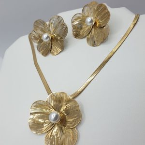 collier boucles oreilles acier inoxydable angea , sur moderne-bijoux.fr - Bijoux ethniques & Femmes du monde