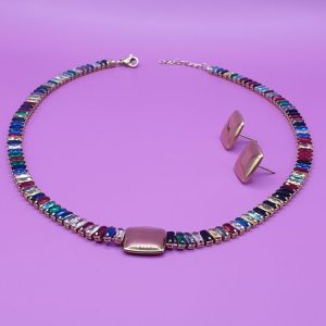 collier-boucles-acier inoxydable cleopa , sur moderne-bijoux .fr - Bijoux ethniques & Femmes du monde