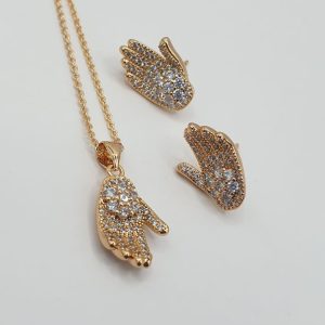 collier & boucles d'oreilles main, sur Moderne-Bijoux .fr - Bijoux ethniques & Femmes du monde