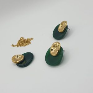 collier boucles oreilles acier inoxydable cetina, sur moderne-bijoux - Bijoux ethniques & Femmes du monde