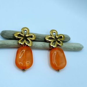 boucles d'oreilles acier inoxydable ambreta , sur moderne-bijoux .fr - Bijoux ethniques & Femmes du monde