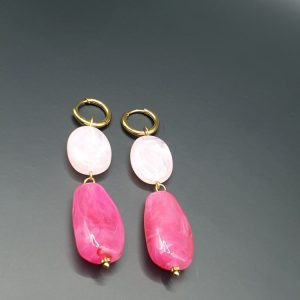 boucles oreilles acier inoxydable rosalia , sur moderne-bijoux .fr - Bijoux ethniques & Femmes du monde