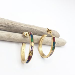 boucles -oreilles acier inoxydable batissa , sur moderne-bijoux .fr - Bijoux ethniques & Femmes du monde